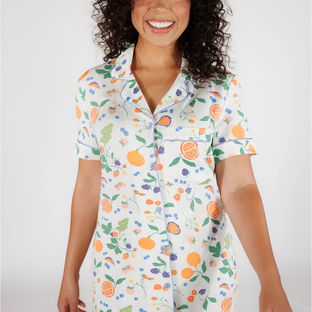 Summer Spritz Short Sleeve & Cropped Pant Pajama Set by In My Sundays